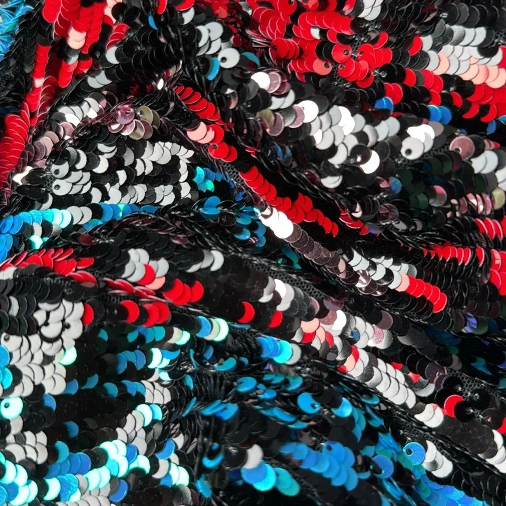 Dress the Population Charlie Black Multi Sequin plunging v neck Jumpsuit XL - Picture 2 of 6